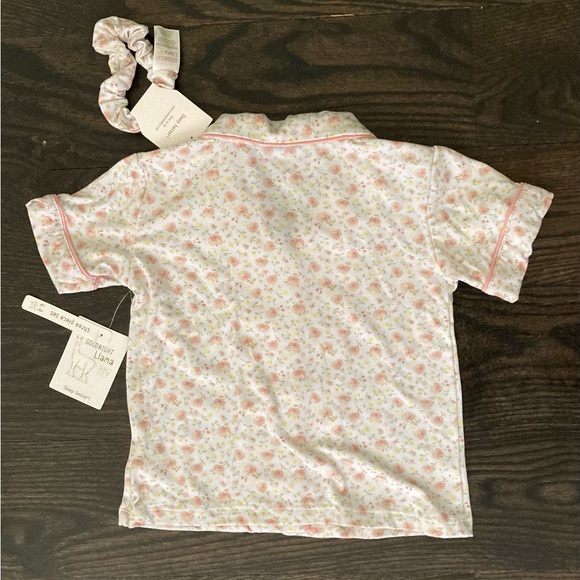 Girls Floral PJ Set with Scrunchie Size 3T - Picture 4 of 8